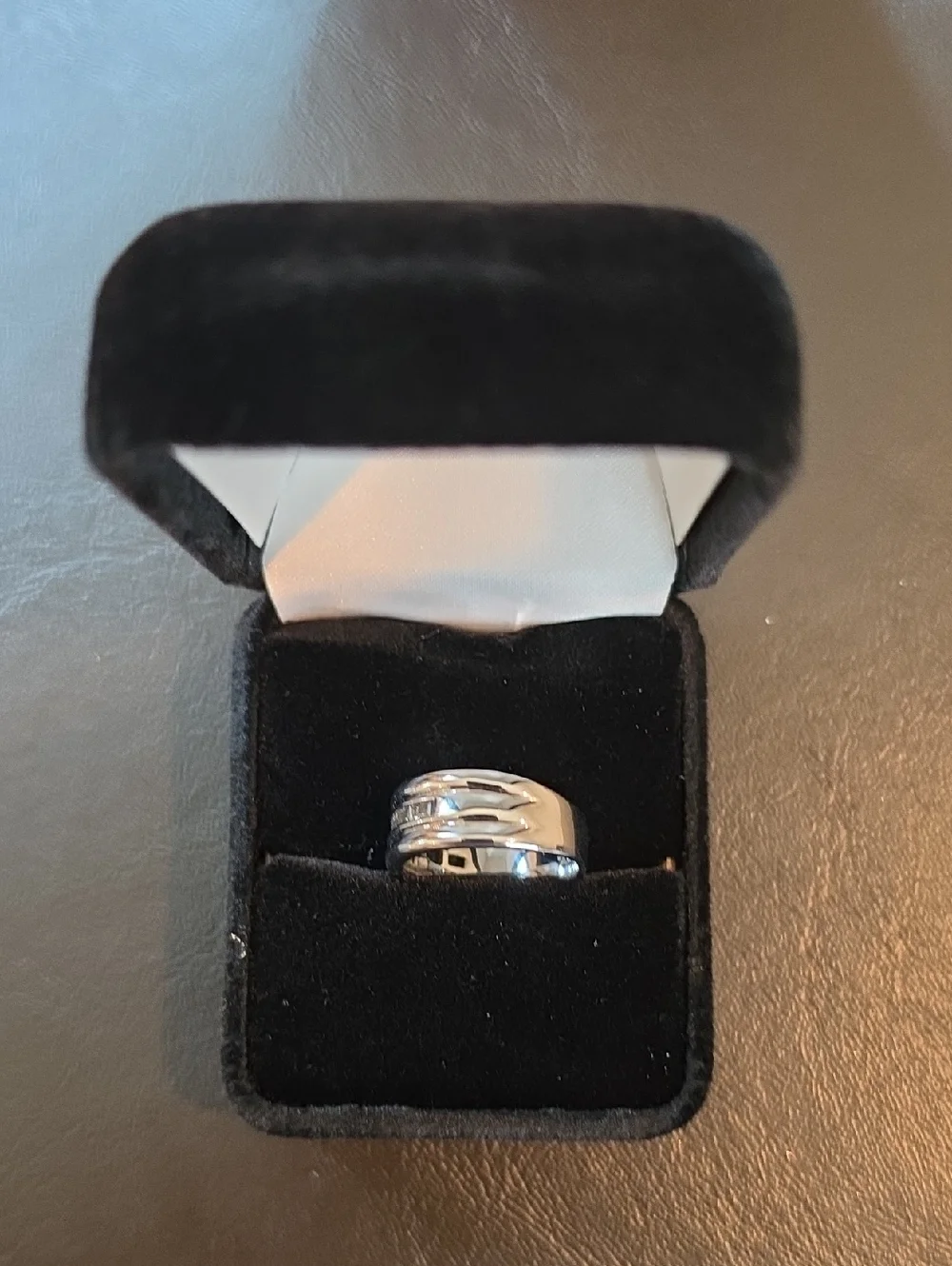 Silver-Tone Multi-Band Ring